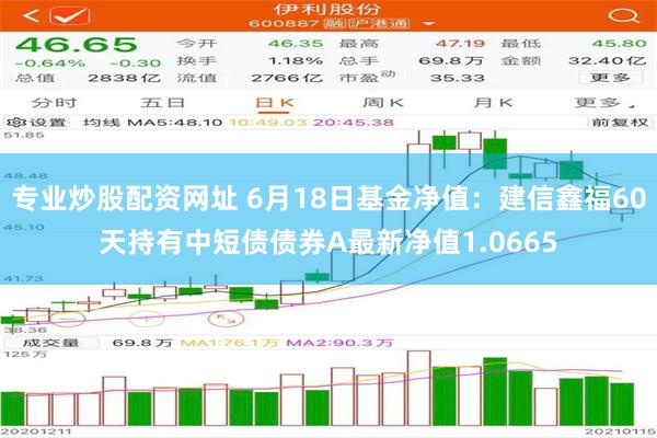 专业炒股配资网址 6月18日基金净值：建信鑫福60天持有中短债债券A最新净值1.0665