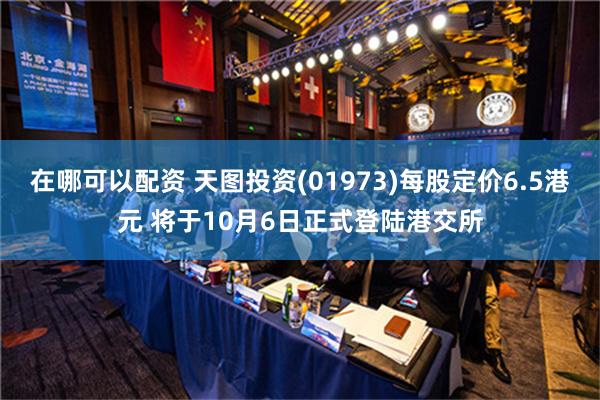 在哪可以配资 天图投资(01973)每股定价6.5港元 将于10月6日正式登陆港交所