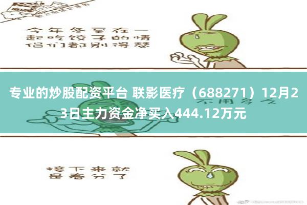 专业的炒股配资平台 联影医疗（688271）12月23日主力资金净买入444.12万元