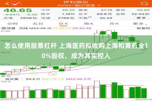 怎么使用股票杠杆 上海医药拟收购上海和黄药业10%股权，成为其实控人